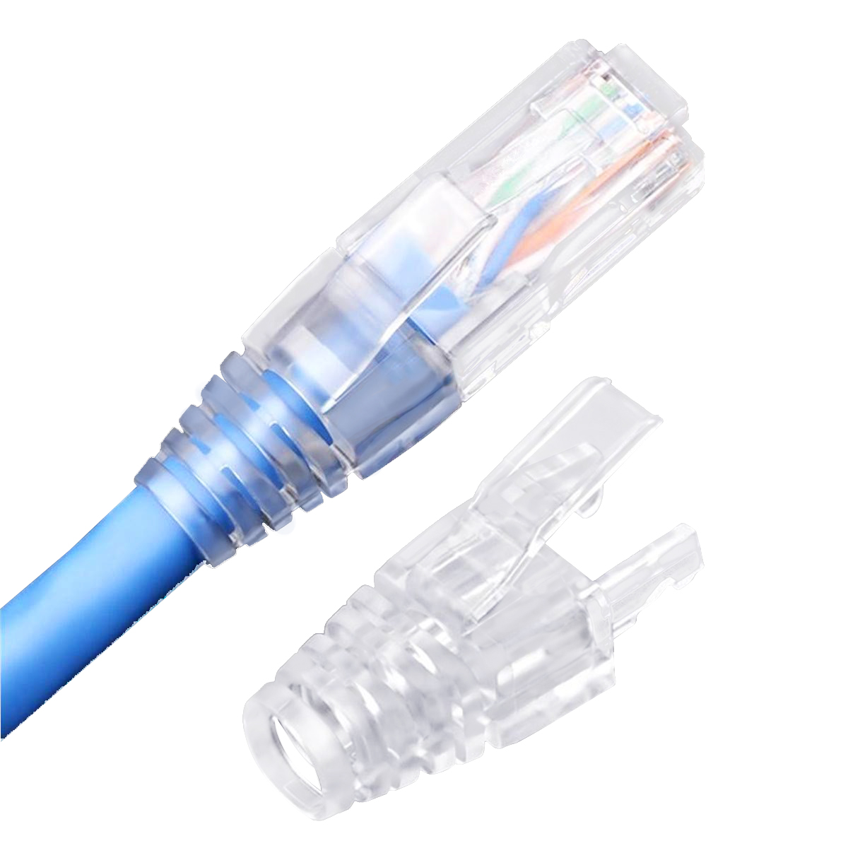 New PC Transparent RJ45 Modular Plug Boot