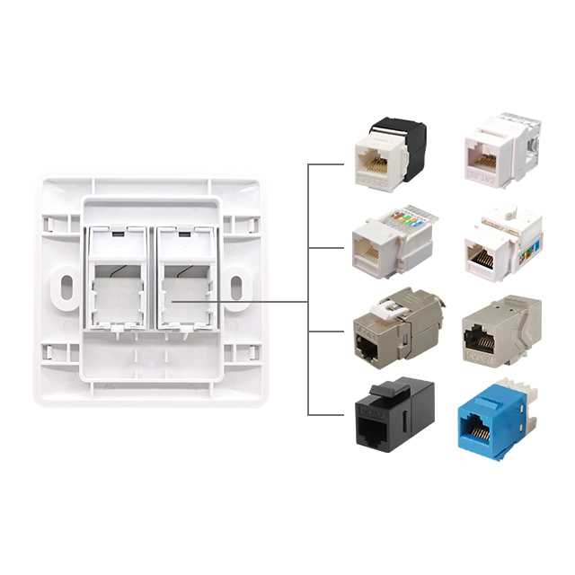 86 Type Faceplate 2 Port with shutter