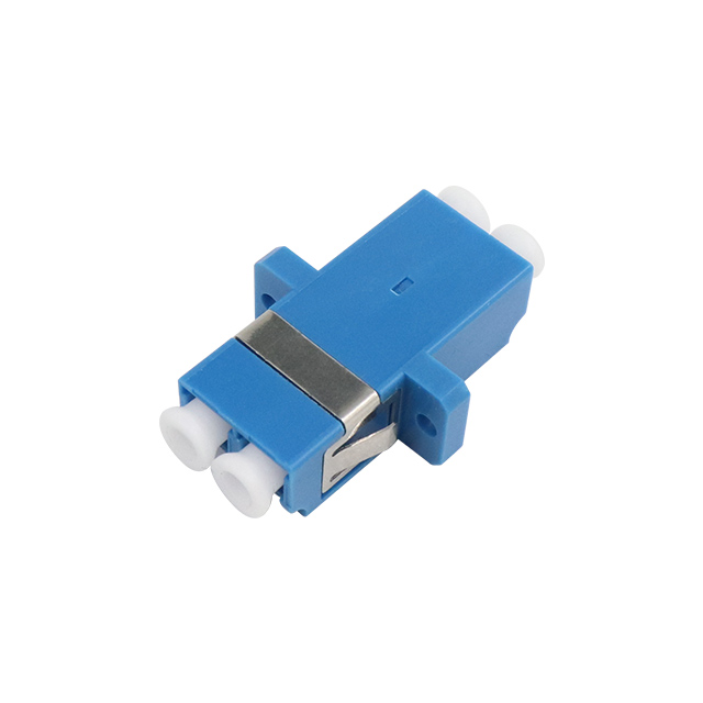 LC UPC Single Mode Duplex Fiber Optic Adaptor with Flange