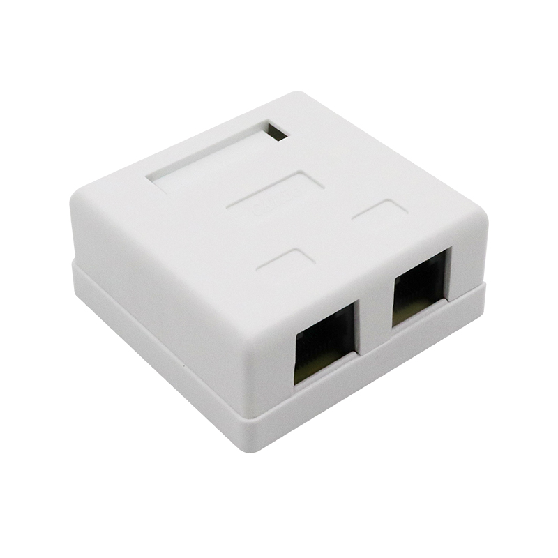 2 Port CAT6 Unshielded Surface Mounting Box With Module