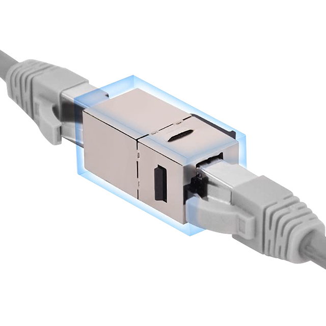 CAT5e Shielded 180 Degree Keystone Jack Inline Coupler