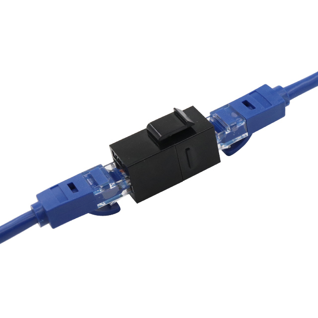 CAT5e Unshielded 180 Degree Keystone Jack Inline Coupler