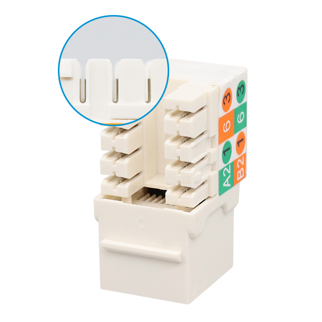 CAT6 Unshielded 90 Degree Punch Down Keystone Jack