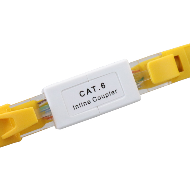 CAT6 Unshielded 180 Degree RJ45 Female Inline Coupler