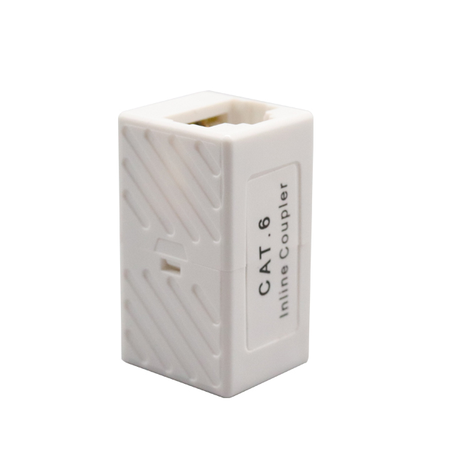 CAT6 Unshielded 180 Degree RJ45 Female Inline Coupler