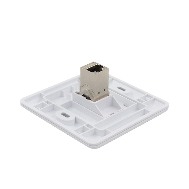 CAT7 Shielded 180 Degree RJ45 Female Keystone Jack Inline Coupler