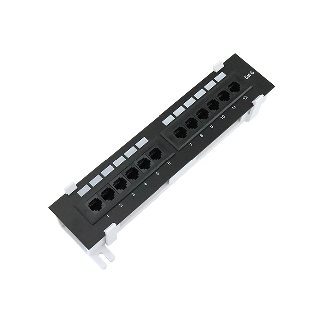 Wall Mounted 10''1U 12 Port CAT6 UTP Punch Down Patch Panel