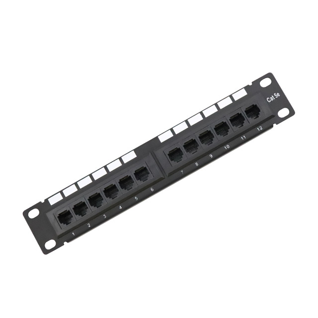 10''1U 12 Port CAT5e UTP Punch Down Patch Panel