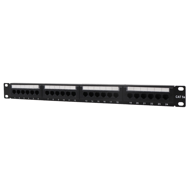 19''1U 24 Port CAT5e UTP Punch Down Patch Panel with Cable Manager