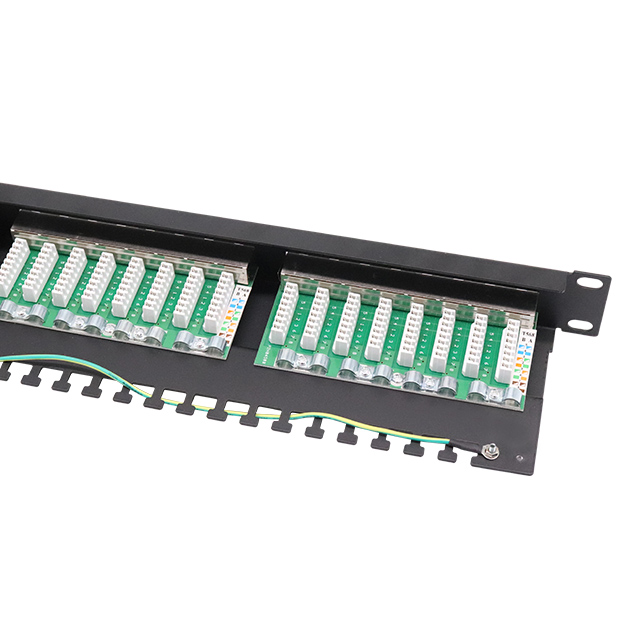 19''1U 24 Port CAT6 STP Punch Down Patch Panel