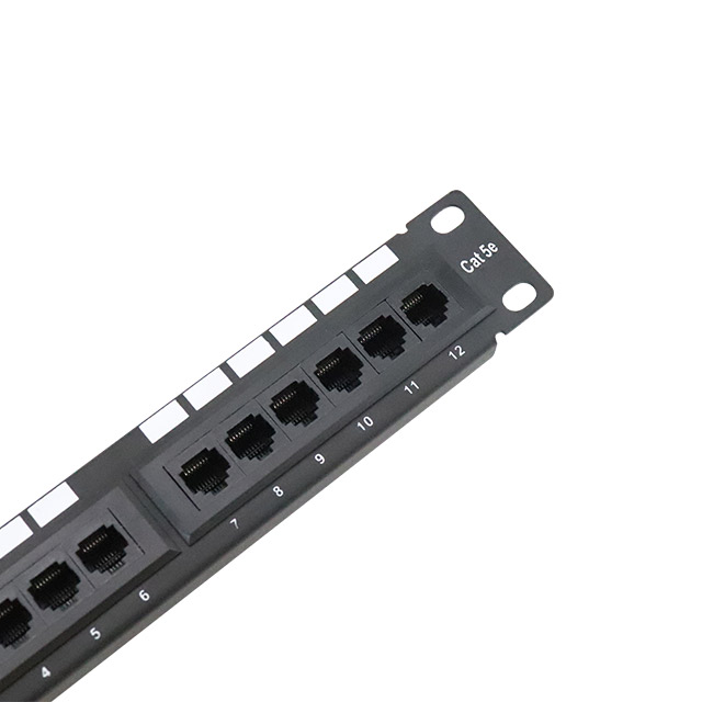 10''1U 12 Port CAT5e UTP Punch Down Patch Panel