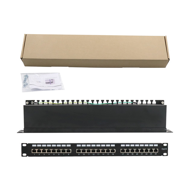 19''1U 24 Port CAT6 STP Punch Down Patch Panel