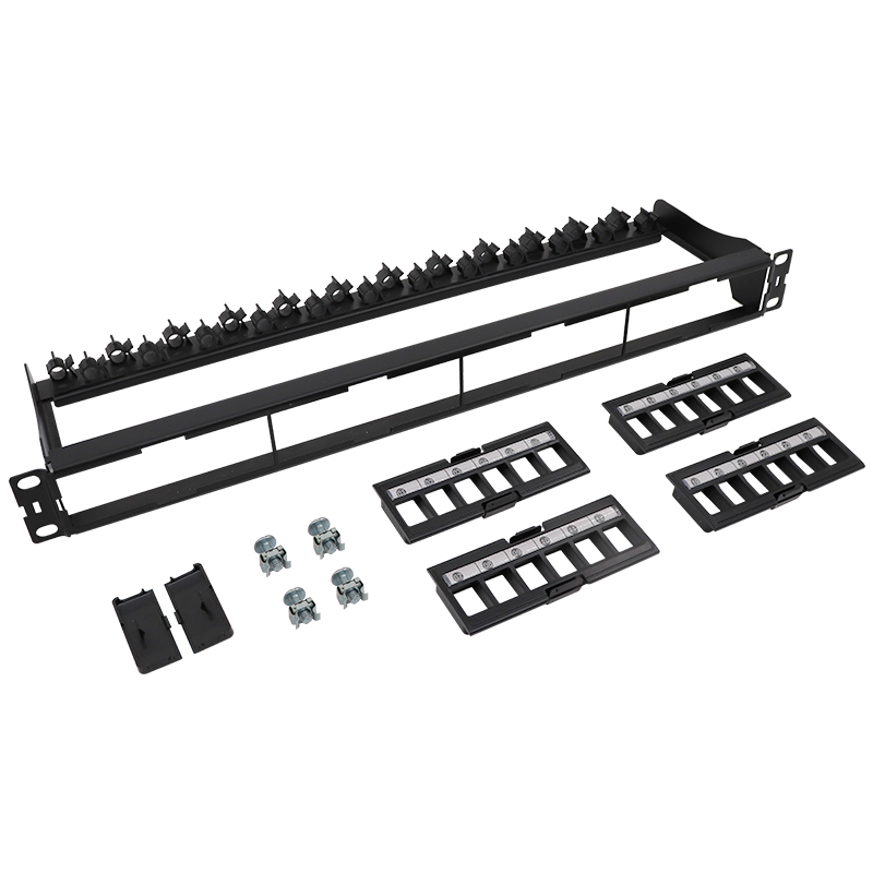 19''1U 24 Port UTP Blank Patch Panel Detachable 4×6