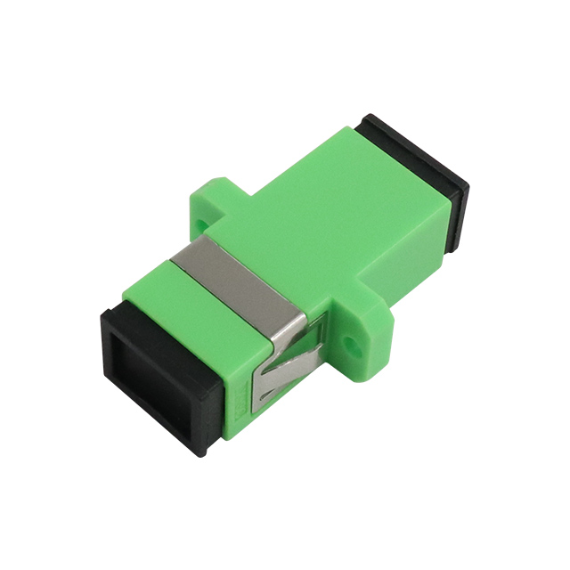 SC APC Single Mode Simplex Fiber Optic Adaptor with Flange