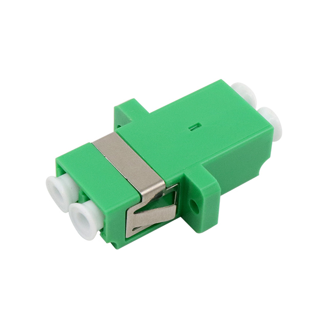 LC APC Single Mode Duplex Fiber Optic Adaptor with Flange