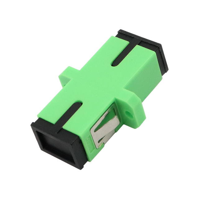 SC APC Single Mode Simplex Fiber Optic Adaptor with Flange