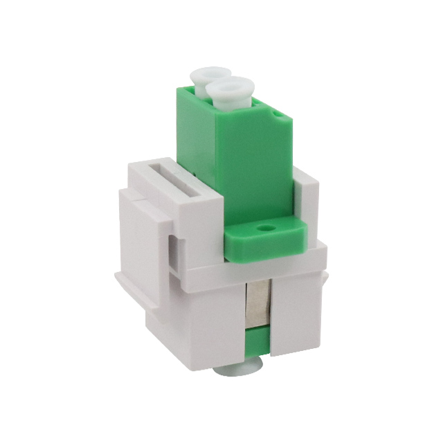 LC APC Single Mode Duplex Fiber Optic Adaptor with Flange