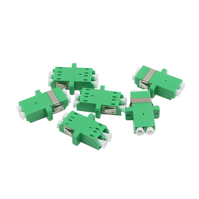 LC APC Single Mode Duplex Fiber Optic Adaptor with Flange