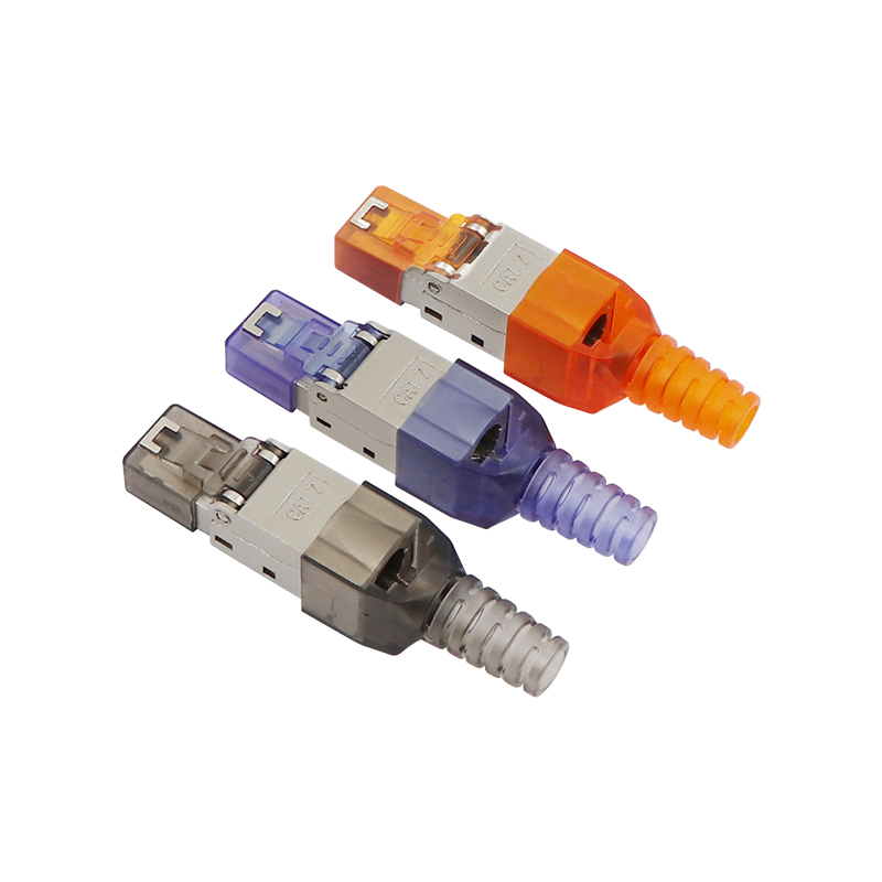 Can the use of an RJ45 field termination plug improve the quality of data transmission?